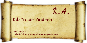 Kántor Andrea névjegykártya