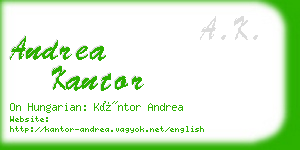 andrea kantor business card